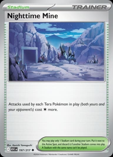 Carta Nighttime Mine 197/217 do set Ascended Heroes — Pokémon TCG | Bynx