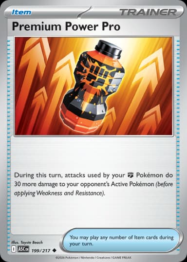 Carta Premium Power Pro 199/217 do set Ascended Heroes — Pokémon TCG | Bynx