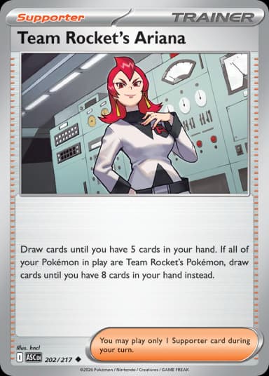 Carta Team Rocket's Ariana 202/217 do set Ascended Heroes — Pokémon TCG | Bynx