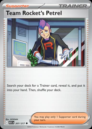 Carta Team Rocket's Petrel 207/217 do set Ascended Heroes — Pokémon TCG | Bynx