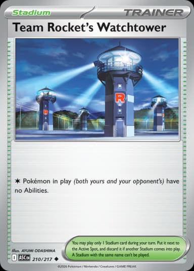 Carta Team Rocket's Watchtower 210/217 do set Ascended Heroes — Pokémon TCG | Bynx