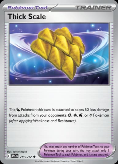 Carta Thick Scale 211/217 do set Ascended Heroes — Pokémon TCG | Bynx