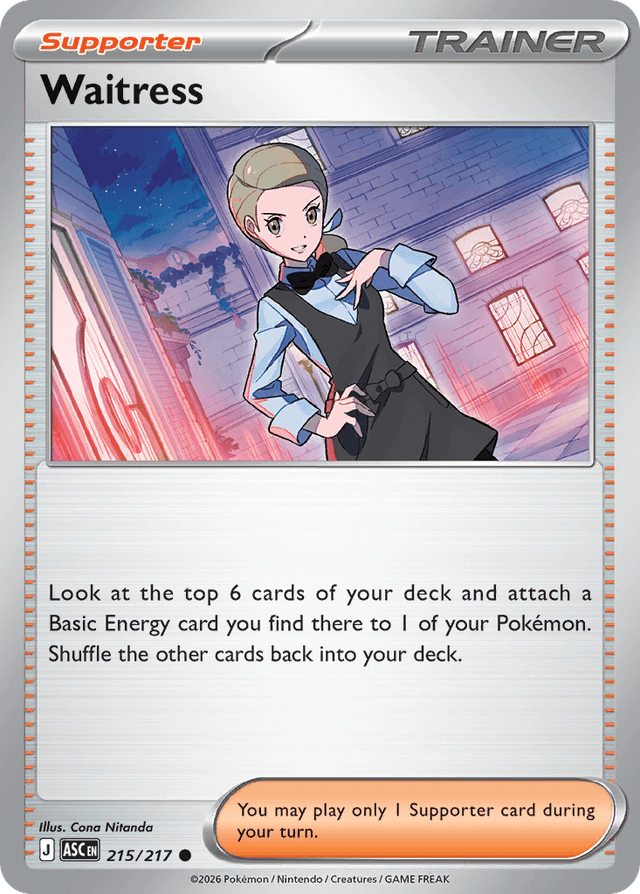 Carta Waitress 215/217 do set Ascended Heroes — Pokémon TCG | Bynx