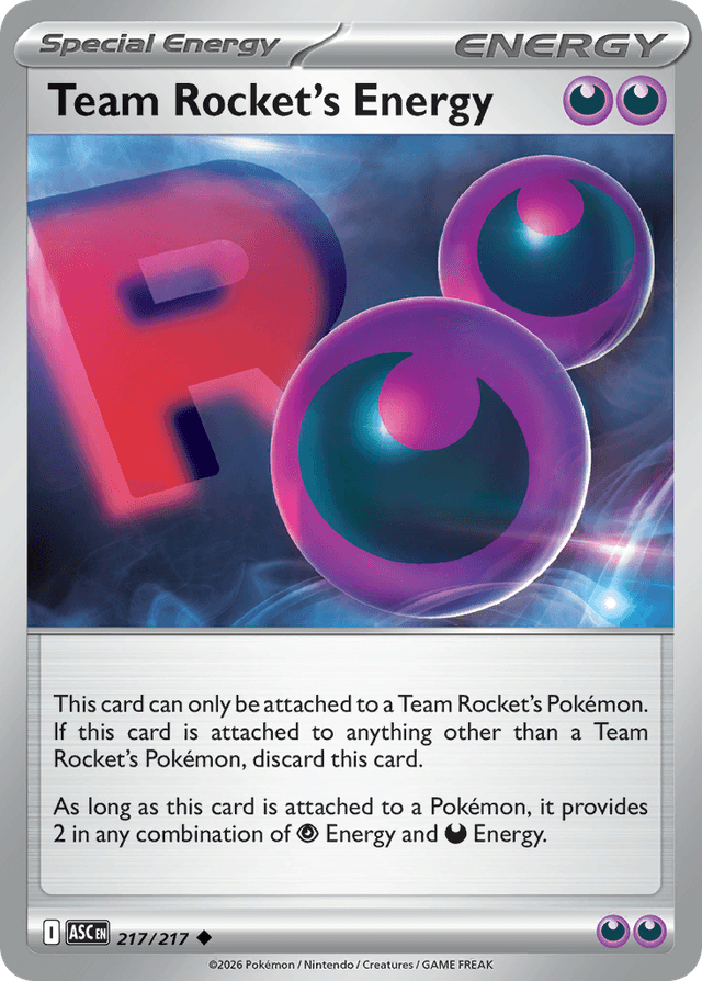 Carta Team Rocket's Energy 217/217 do set Ascended Heroes — Pokémon TCG | Bynx