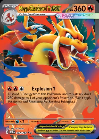 Carta Mega Charizard Y ex 22/217 do set Ascended Heroes — Pokémon TCG | Bynx