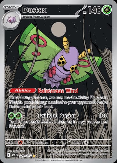 Carta Dustox 220/217 do set Ascended Heroes — Pokémon TCG | Bynx