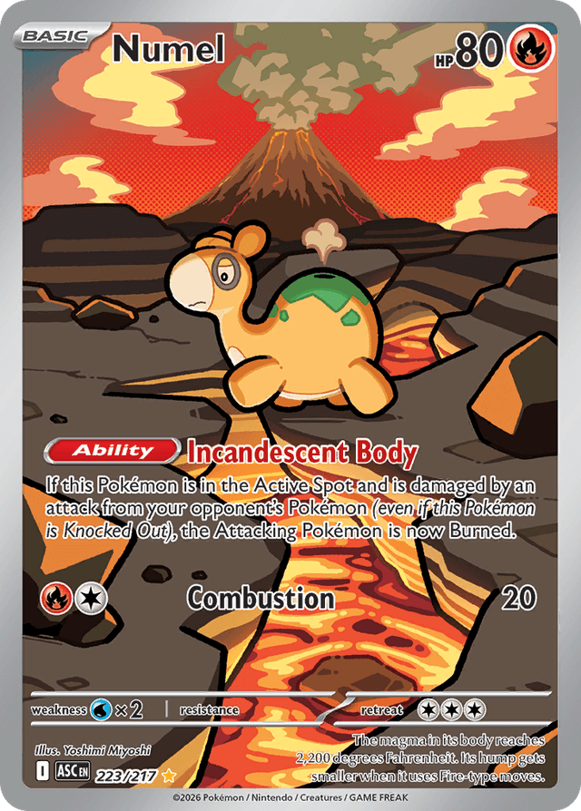 Carta Numel 223/217 do set Ascended Heroes — Pokémon TCG | Bynx