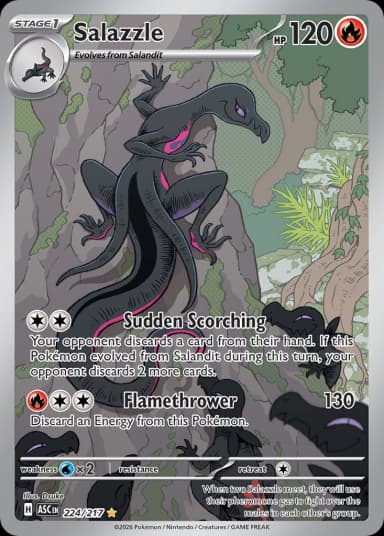 Carta Salazzle 224/217 do set Ascended Heroes — Pokémon TCG | Bynx