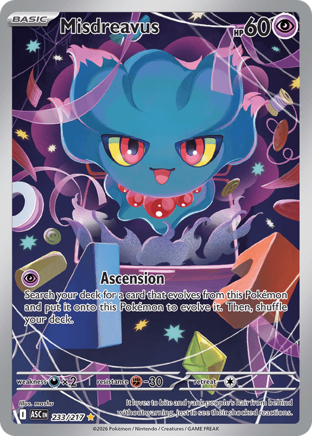 Carta Misdreavus 233/217 do set Ascended Heroes — Pokémon TCG | Bynx