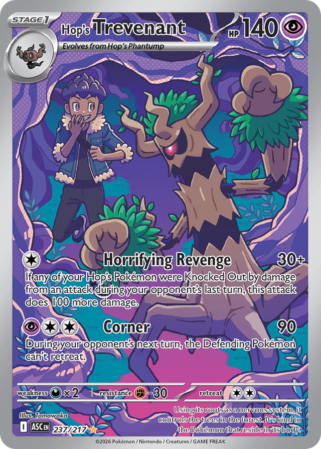 Carta Hop's Trevenant 237/217 do set Ascended Heroes — Pokémon TCG | Bynx