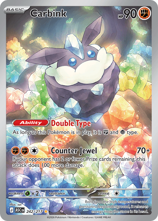Carta Carbink 242/217 do set Ascended Heroes — Pokémon TCG | Bynx