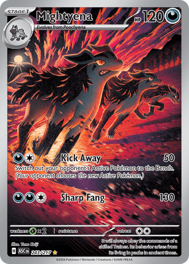 Carta Mightyena 243/217 do set Ascended Heroes — Pokémon TCG | Bynx