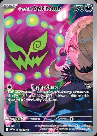 Carta Cynthia's Spiritomb 244/217 do set Ascended Heroes — Pokémon TCG | Bynx