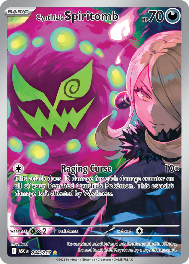 Carta Cynthia's Spiritomb 244/217 do set Ascended Heroes — Pokémon TCG | Bynx