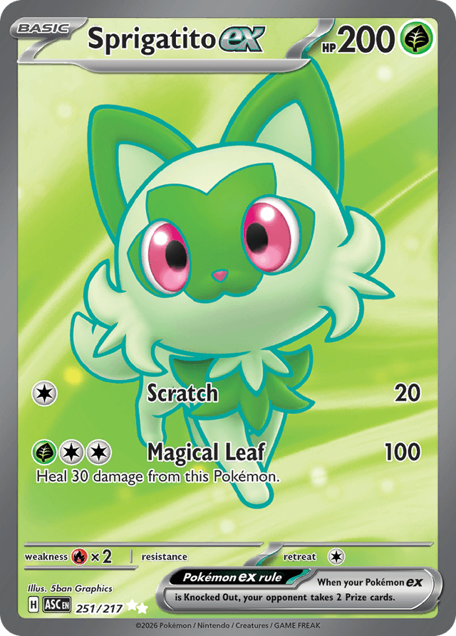 Carta Sprigatito ex 251/217 do set Ascended Heroes — Pokémon TCG | Bynx