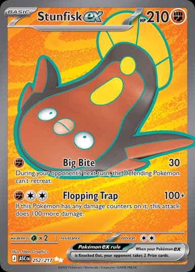 Carta Stunfisk ex 252/217 do set Ascended Heroes — Pokémon TCG | Bynx