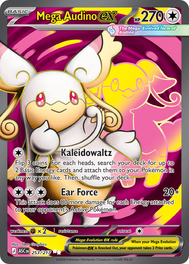 Carta Mega Audino ex 253/217 do set Ascended Heroes — Pokémon TCG | Bynx