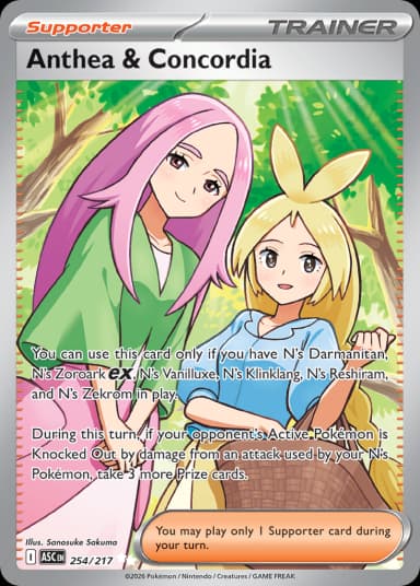 Carta Anthea & Concordia 254/217 do set Ascended Heroes — Pokémon TCG | Bynx