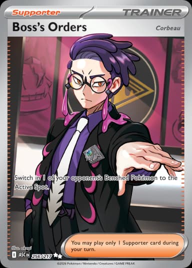 Carta Boss's Orders 256/217 do set Ascended Heroes — Pokémon TCG | Bynx