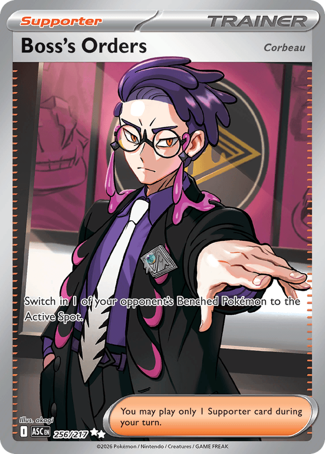 Carta Boss's Orders 256/217 do set Ascended Heroes — Pokémon TCG | Bynx
