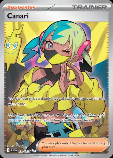 Carta Canari 257/217 do set Ascended Heroes — Pokémon TCG | Bynx