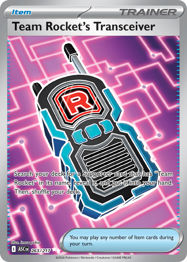Carta Team Rocket's Transceiver 263/217 do set Ascended Heroes — Pokémon TCG | Bynx