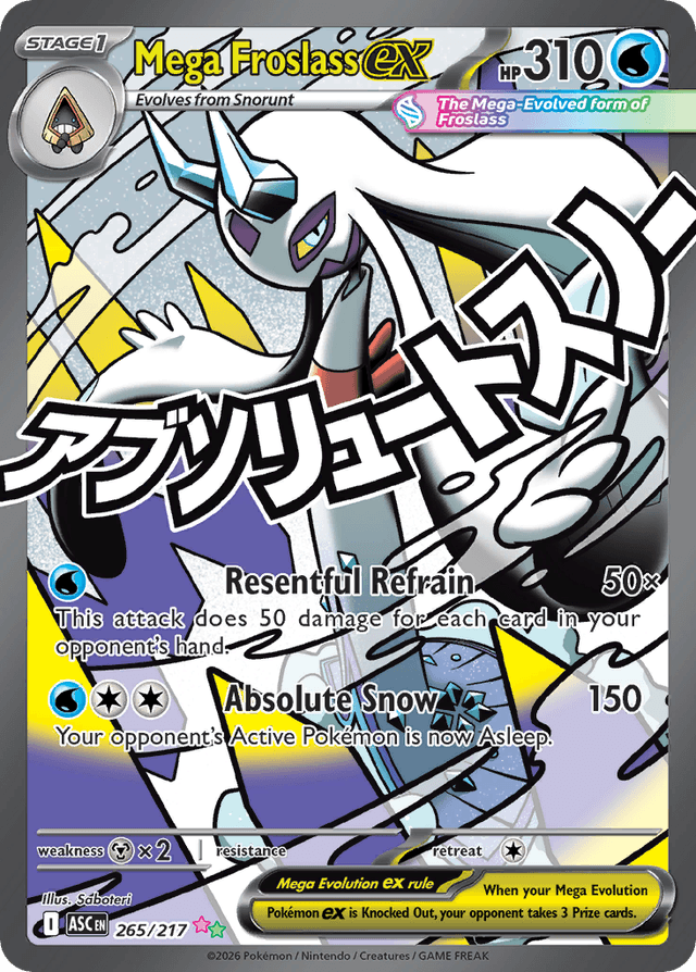 Carta Mega Froslass ex 265/217 do set Ascended Heroes — Pokémon TCG | Bynx