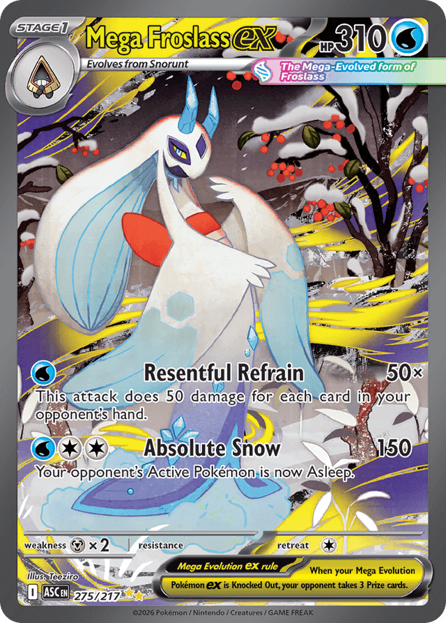 Carta Mega Froslass ex 275/217 do set Ascended Heroes — Pokémon TCG | Bynx