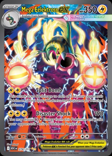 Carta Mega Eelektross ex 278/217 do set Ascended Heroes — Pokémon TCG | Bynx