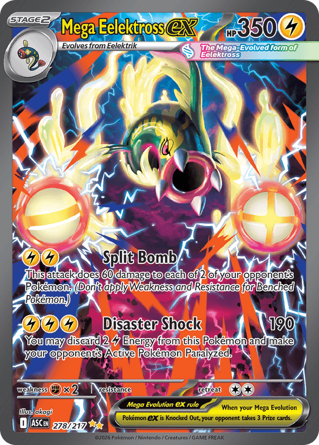 Carta Mega Eelektross ex 278/217 do set Ascended Heroes — Pokémon TCG | Bynx