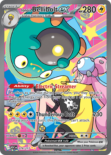 Carta Iono's Bellibolt ex 279/217 do set Ascended Heroes — Pokémon TCG | Bynx