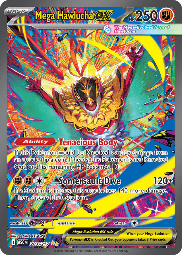 Carta Mega Hawlucha ex 283/217 do set Ascended Heroes — Pokémon TCG | Bynx