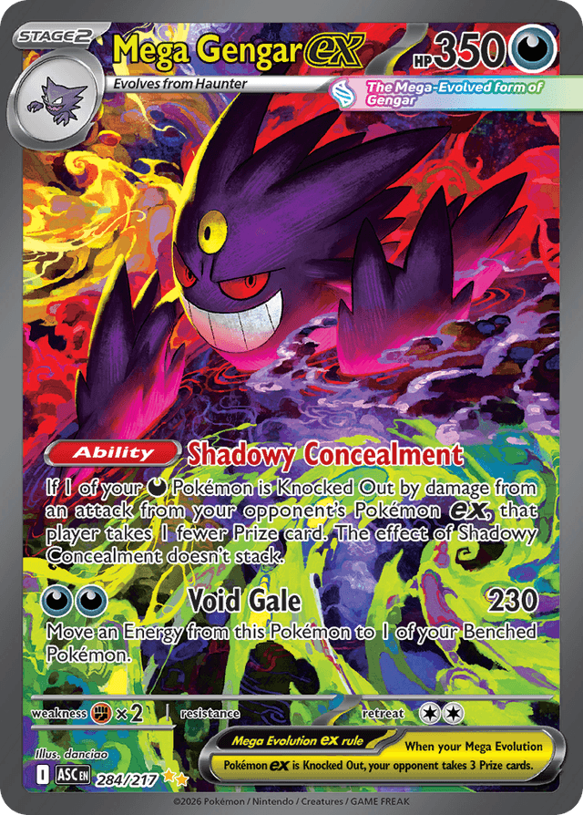Carta Mega Gengar ex 284/217 do set Ascended Heroes — Pokémon TCG | Bynx