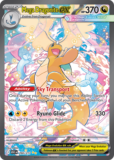 Carta Mega Dragonite ex 290/217 do set Ascended Heroes — Pokémon TCG | Bynx
