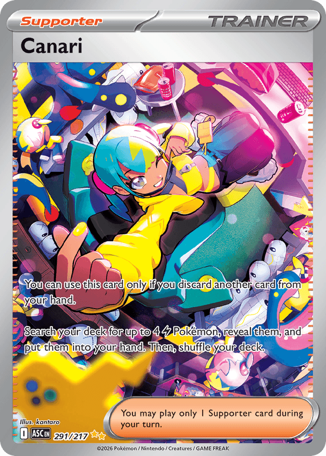 Carta Canari 291/217 do set Ascended Heroes — Pokémon TCG | Bynx