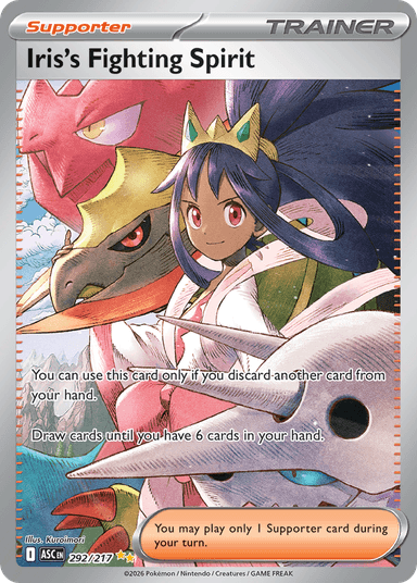 Carta Iris's Fighting Spirit 292/217 do set Ascended Heroes — Pokémon TCG | Bynx