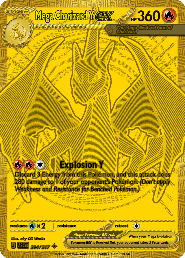 Carta Mega Charizard Y ex 294/217 do set Ascended Heroes — Pokémon TCG | Bynx