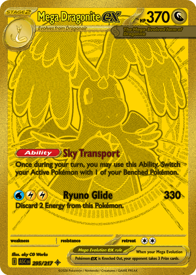 Carta Mega Dragonite ex 295/217 do set Ascended Heroes — Pokémon TCG | Bynx