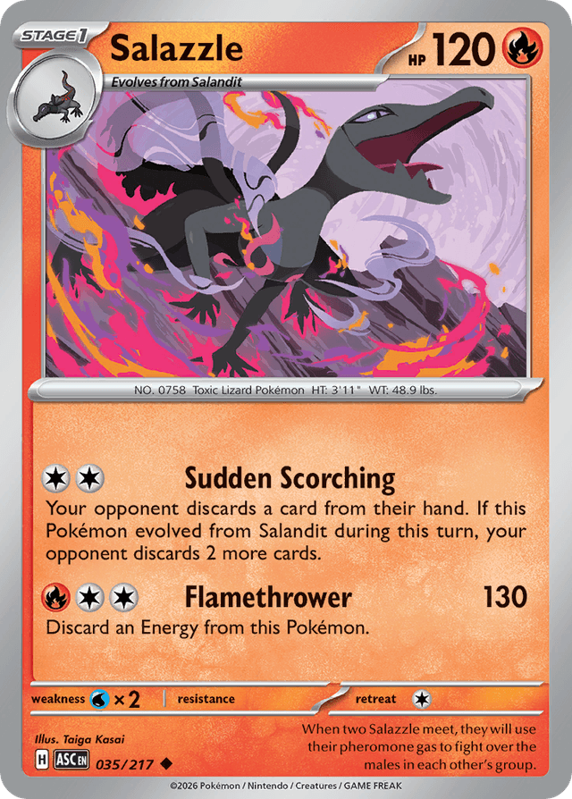 Carta Salazzle 35/217 do set Ascended Heroes — Pokémon TCG | Bynx