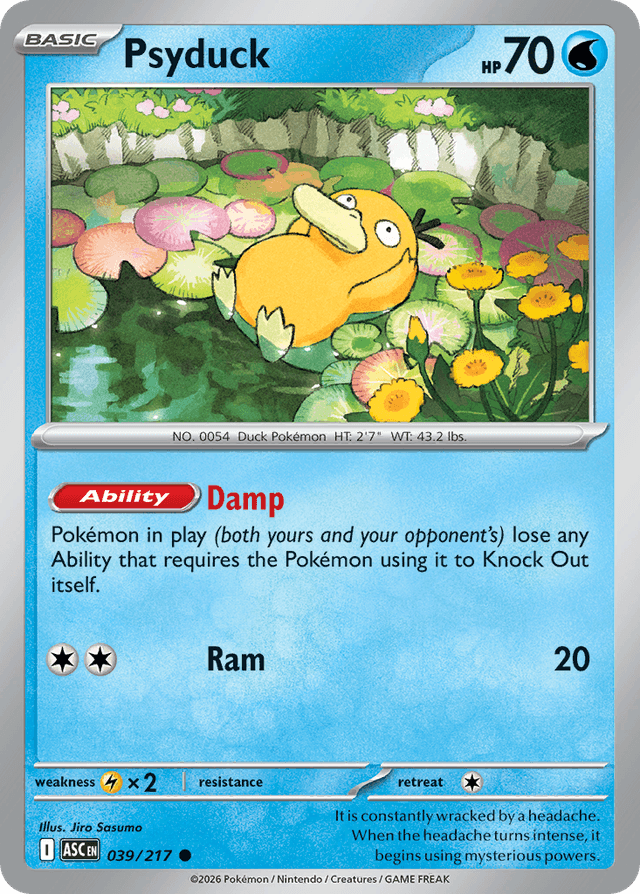 Carta Psyduck 39/217 do set Ascended Heroes — Pokémon TCG | Bynx