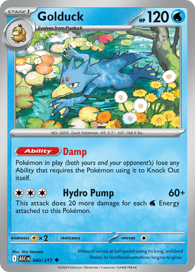 Carta Golduck 40/217 do set Ascended Heroes — Pokémon TCG | Bynx