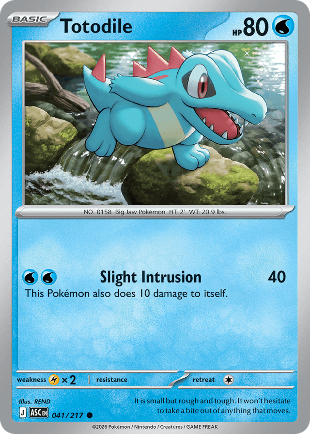 Carta Totodile 41/217 do set Ascended Heroes — Pokémon TCG | Bynx