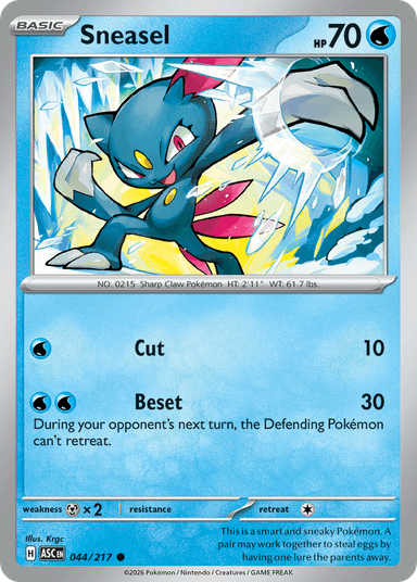 Carta Sneasel 44/217 do set Ascended Heroes — Pokémon TCG | Bynx