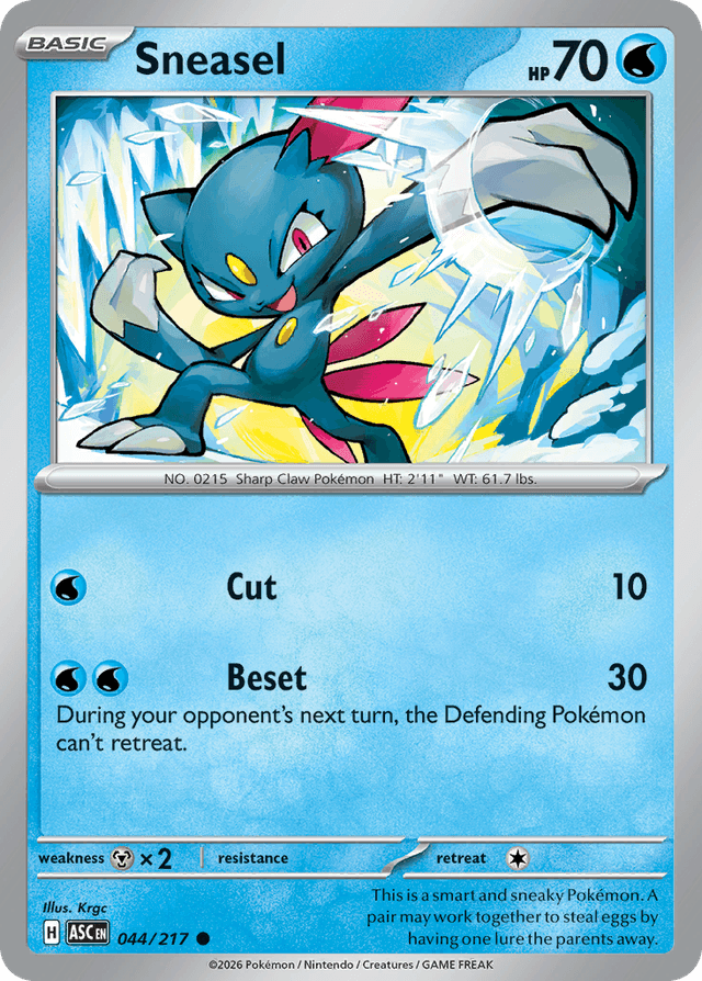 Carta Sneasel 44/217 do set Ascended Heroes — Pokémon TCG | Bynx