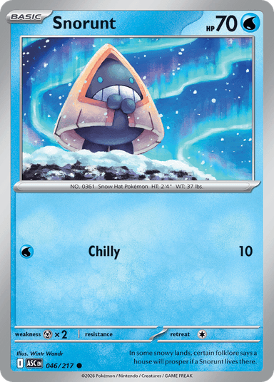 Carta Snorunt 46/217 do set Ascended Heroes — Pokémon TCG | Bynx