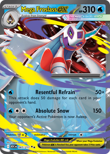 Carta Mega Froslass ex 47/217 do set Ascended Heroes — Pokémon TCG | Bynx