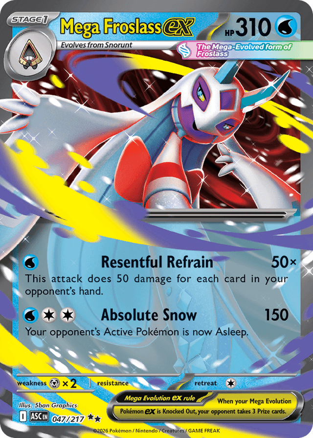 Carta Mega Froslass ex 47/217 do set Ascended Heroes — Pokémon TCG | Bynx