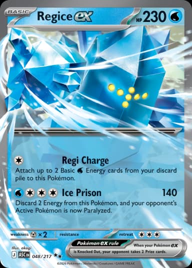 Carta Regice ex 48/217 do set Ascended Heroes — Pokémon TCG | Bynx