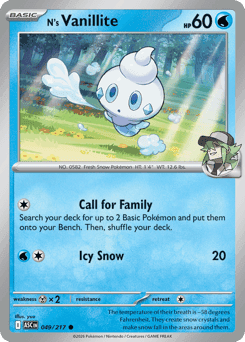 N's Vanillite 49/217 — Heróis Excelsos