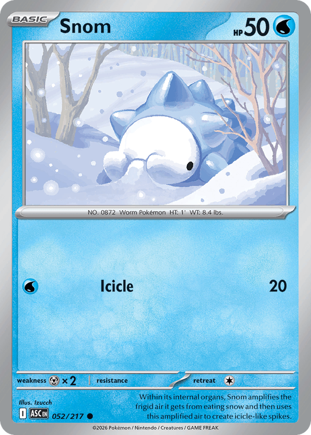 Carta Snom 52/217 do set Ascended Heroes — Pokémon TCG | Bynx